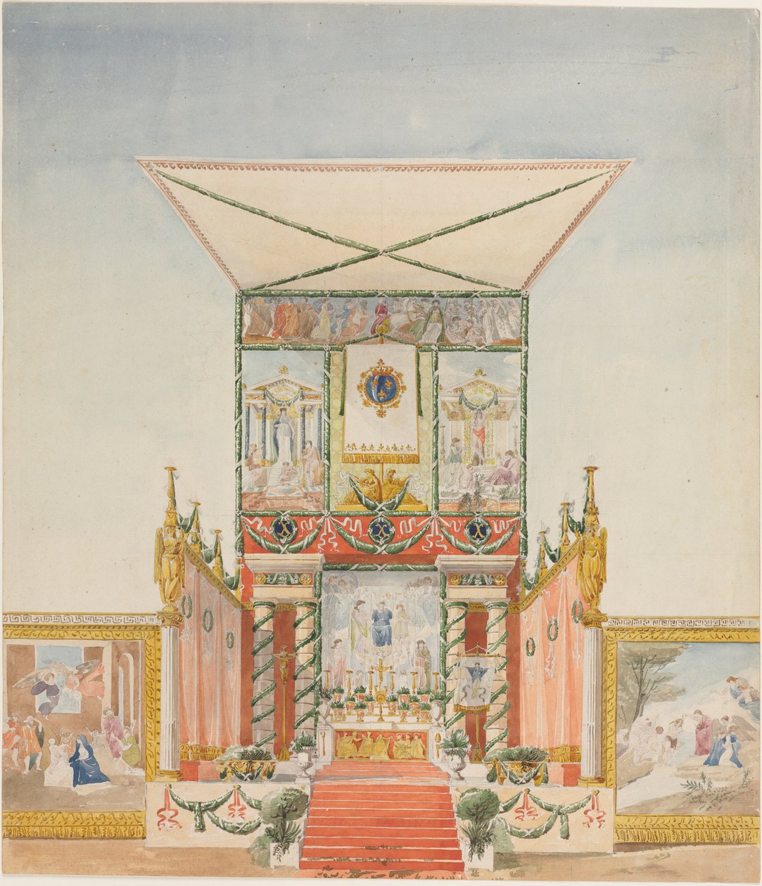 Altar portátil de campo para Carlos X de Alexandre Denis Abel de Pujol