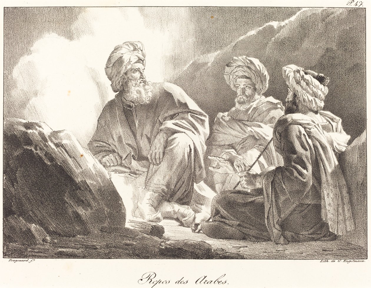 Reposo de los árabes de Alexandre Evariste Fragonard