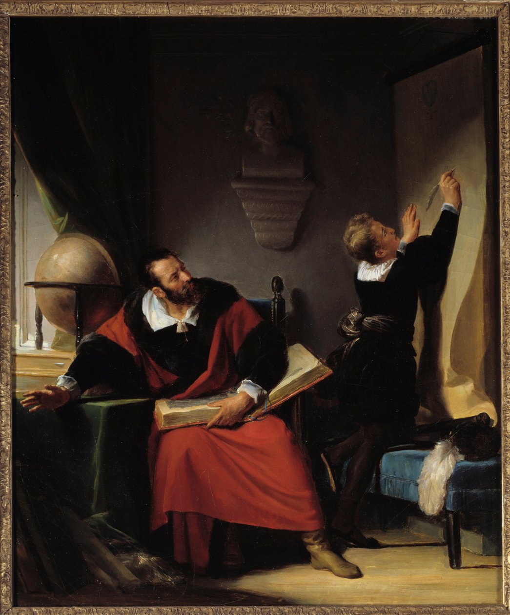 La lección de Enrique IV (1553-1610). El futuro rey de Francia con su preceptor de Alexandre Evariste Fragonard