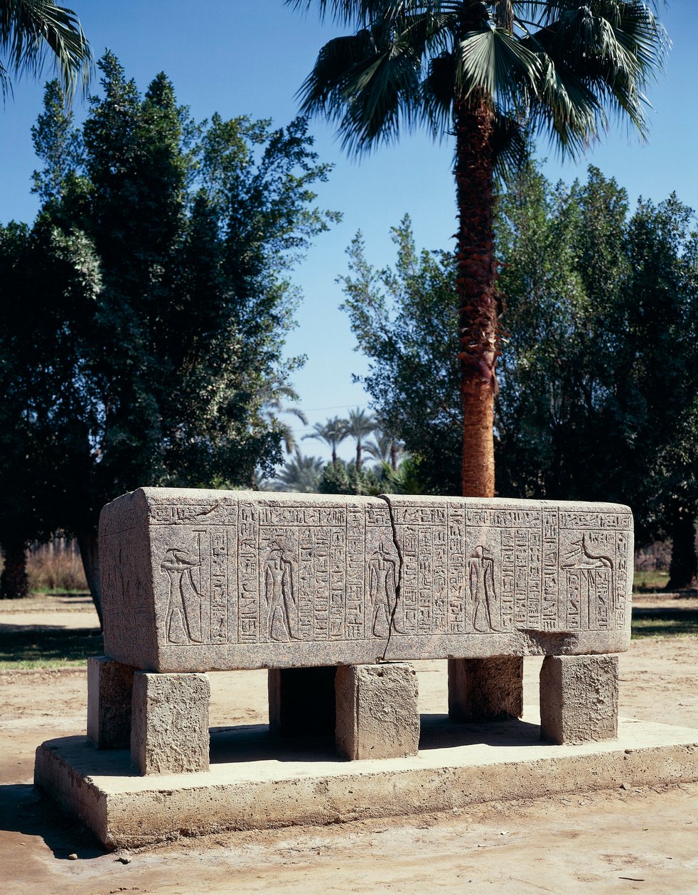 Egipto, El Cairo, Menfis Antigua, Sarcófago grabado de Nicolas Toussaint Charlet