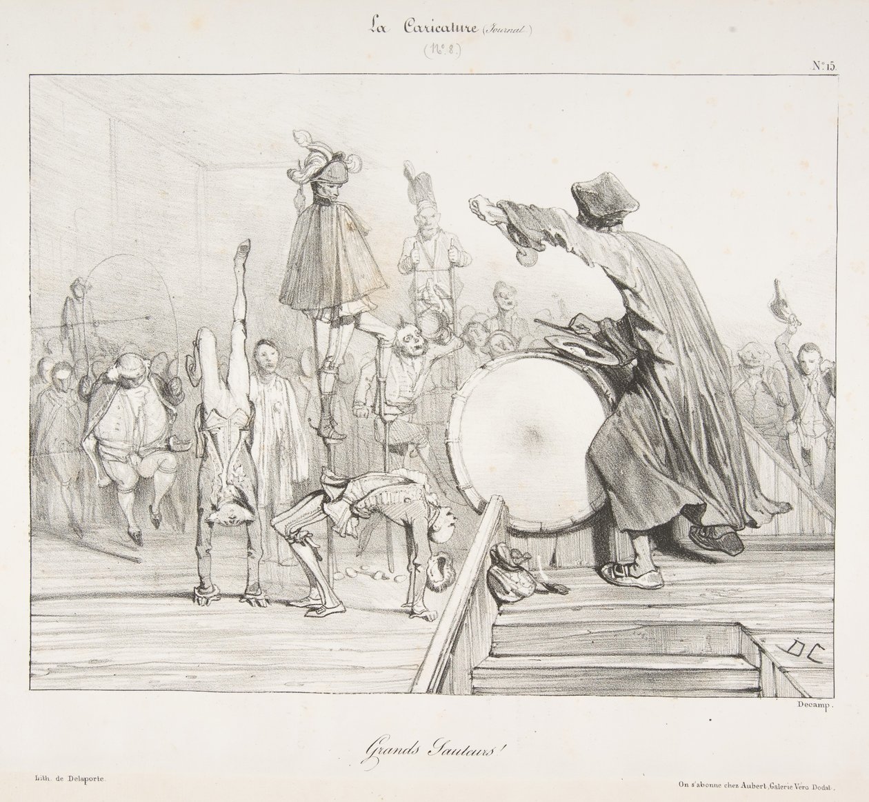 Grands Sauteurs!, de La Caricature, 1823-60 de Alexandre Gabriel Decamps