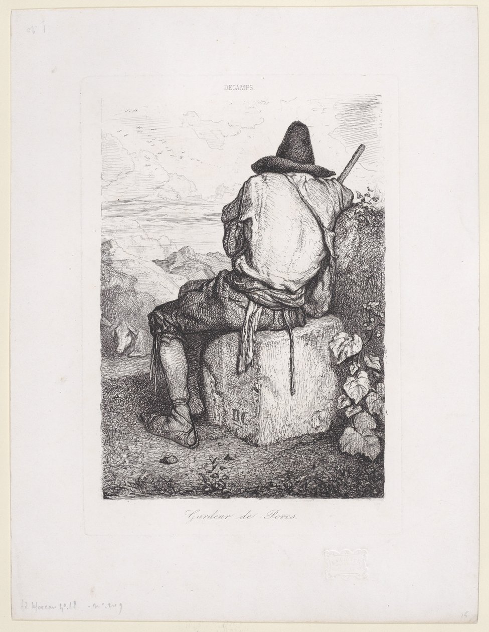 Cuidador de cerdos, 1843 de Alexandre Gabriel Decamps