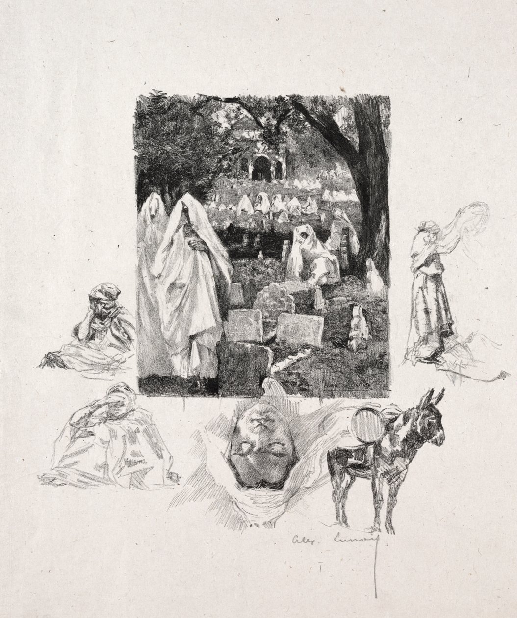 Bocetos marroquíes de Alexandre Lunois