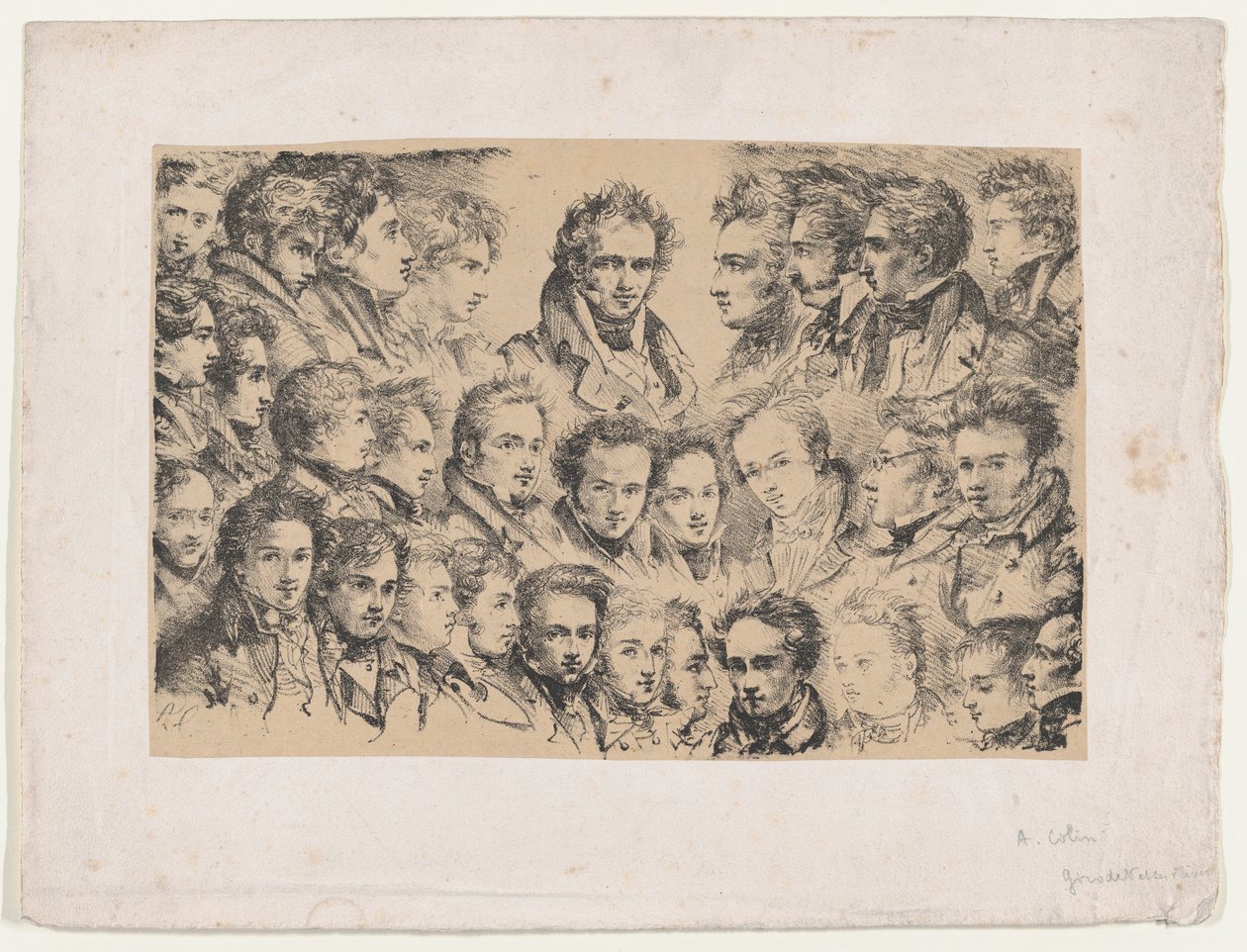 Girodet y sus estudiantes de Alexandre Marie Colin