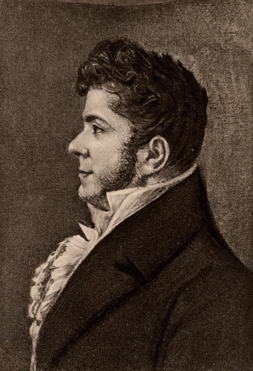 Retrato de Stendhal novelista francés (litografía)