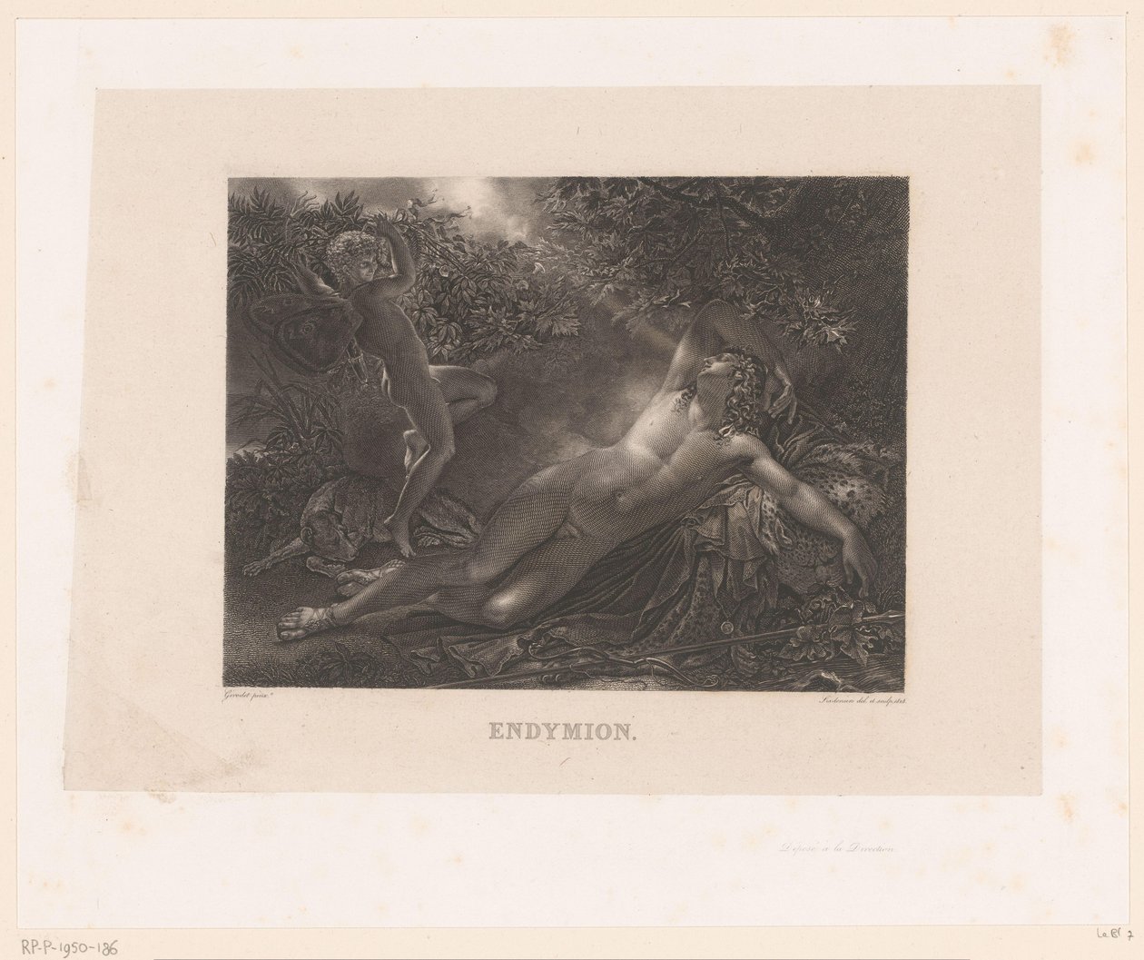 Endymion visitado por Diana
Endymion (título en el objeto) de Alexandre Vincent Sixdeniers