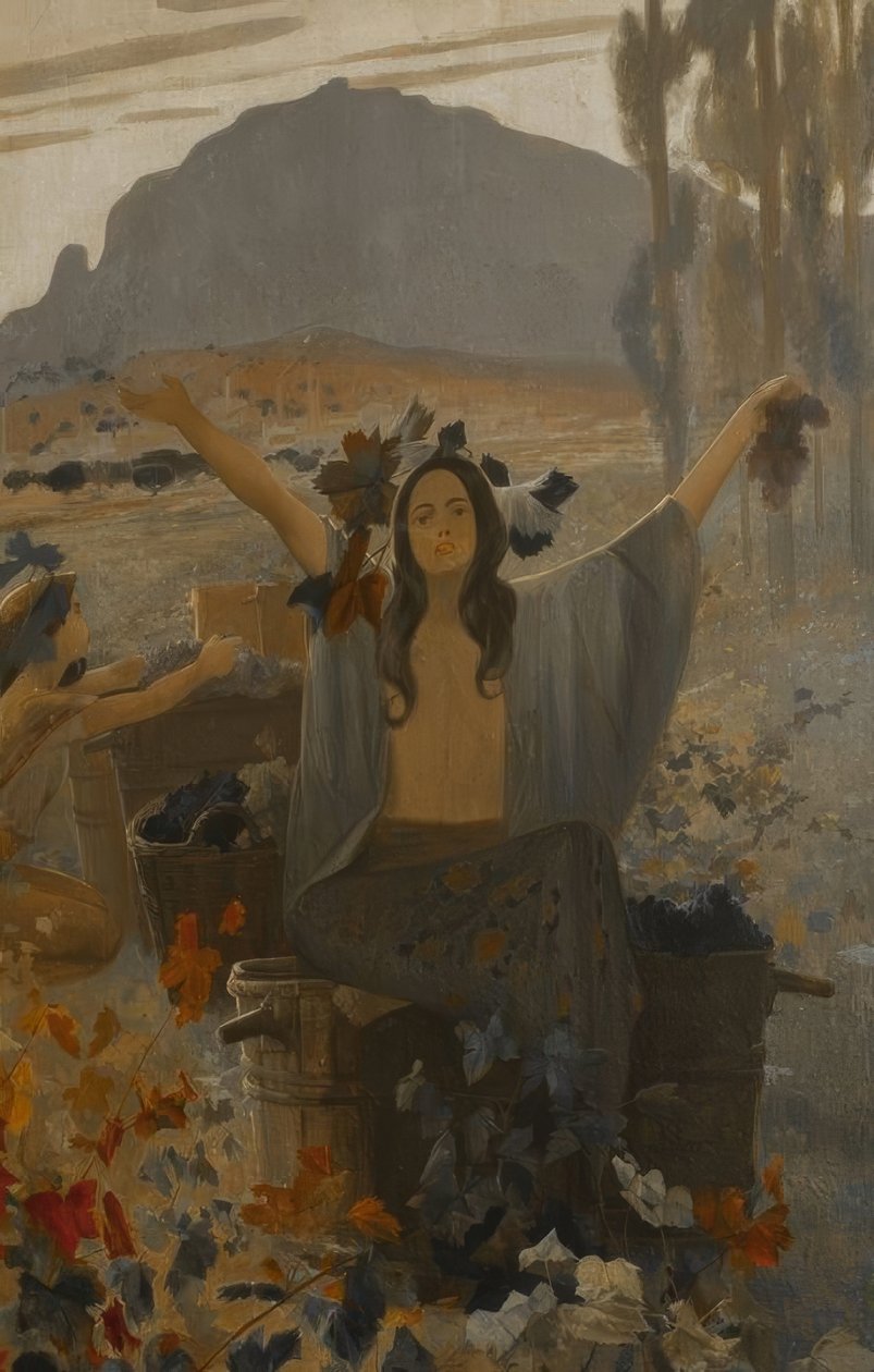Pinturas murales, simbolistas. Casa Alegre de Sagrera, Terrassa de Alexandre de Riquer