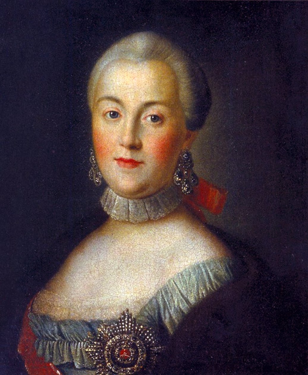 Retrato de la Gran Duquesa Catalina Alekseevna, futura Emperatriz Catalina II la Grande, c.1760 de Alexei Petrovich Antropov