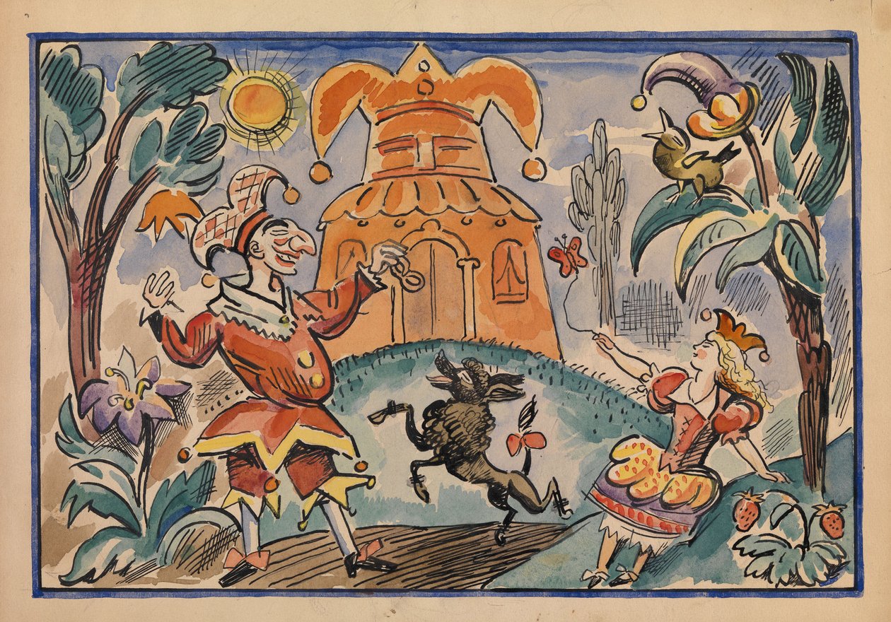 Ilustración para Guerra de Petrushka y Stepka-Rastrepka por Evgeni Schwartz, 1925 de Alexei Alexandrovich Radakov