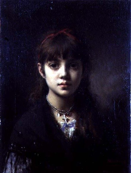 La hija del artista, 1884 de Alexei Alexevich Harlamoff