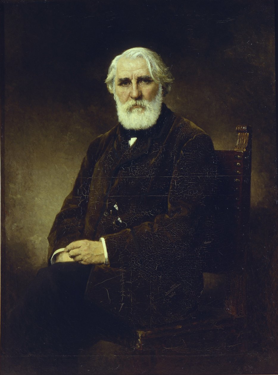 Retrato del autor Iván S. Turguénev 1818-1883, 1875 de Alexei Alexeyevich Harlamov
