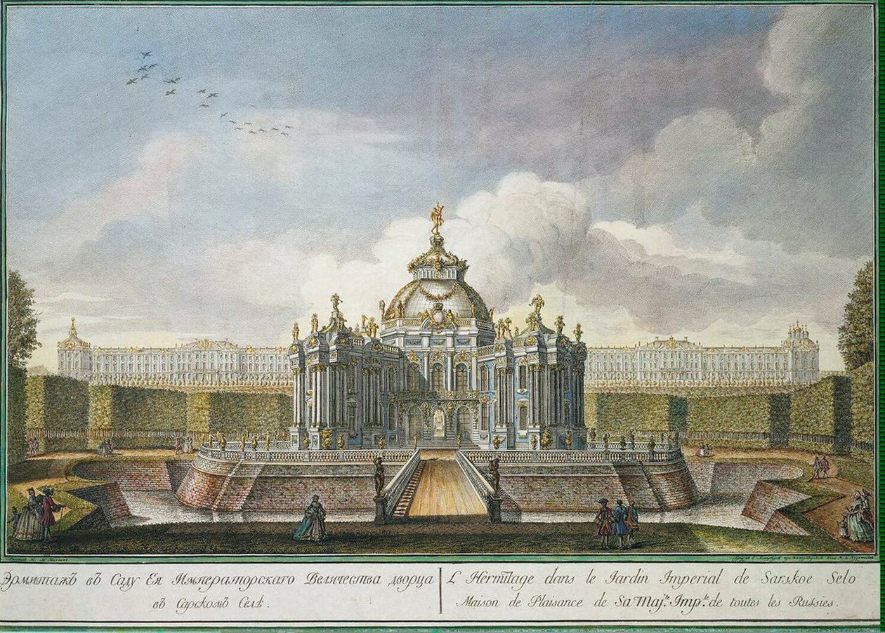 Pabellón del Hermitage en el parque de Tsarskoye Selo de Alexei Angileevich Grekov
