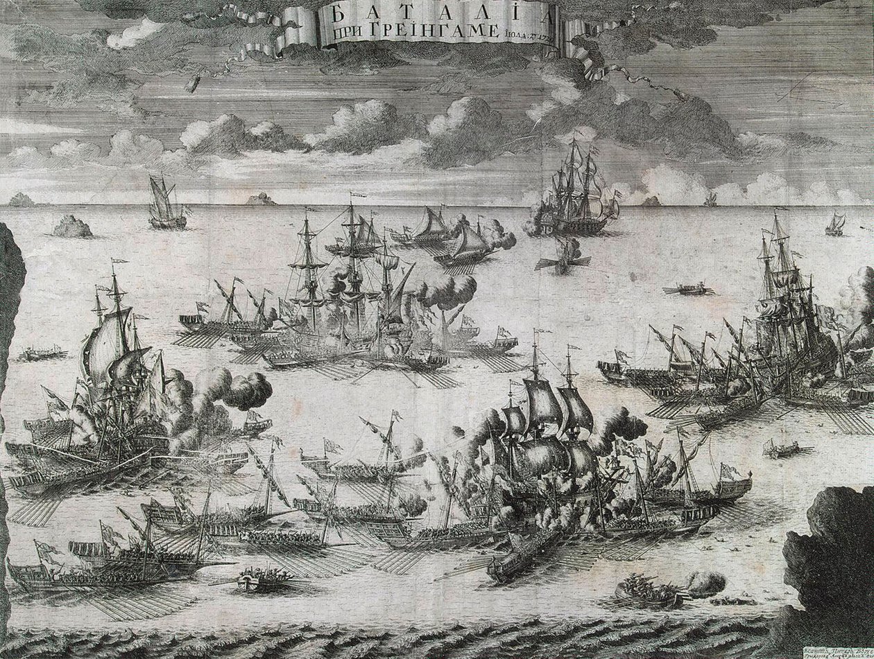 La batalla de Grengam el 27 de julio de 1720, 1721 de Alexei Fyodorovich Zubov