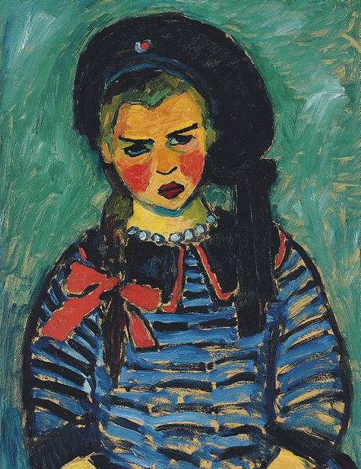 Niña con lazo rojo de Alexej von Jawlensky