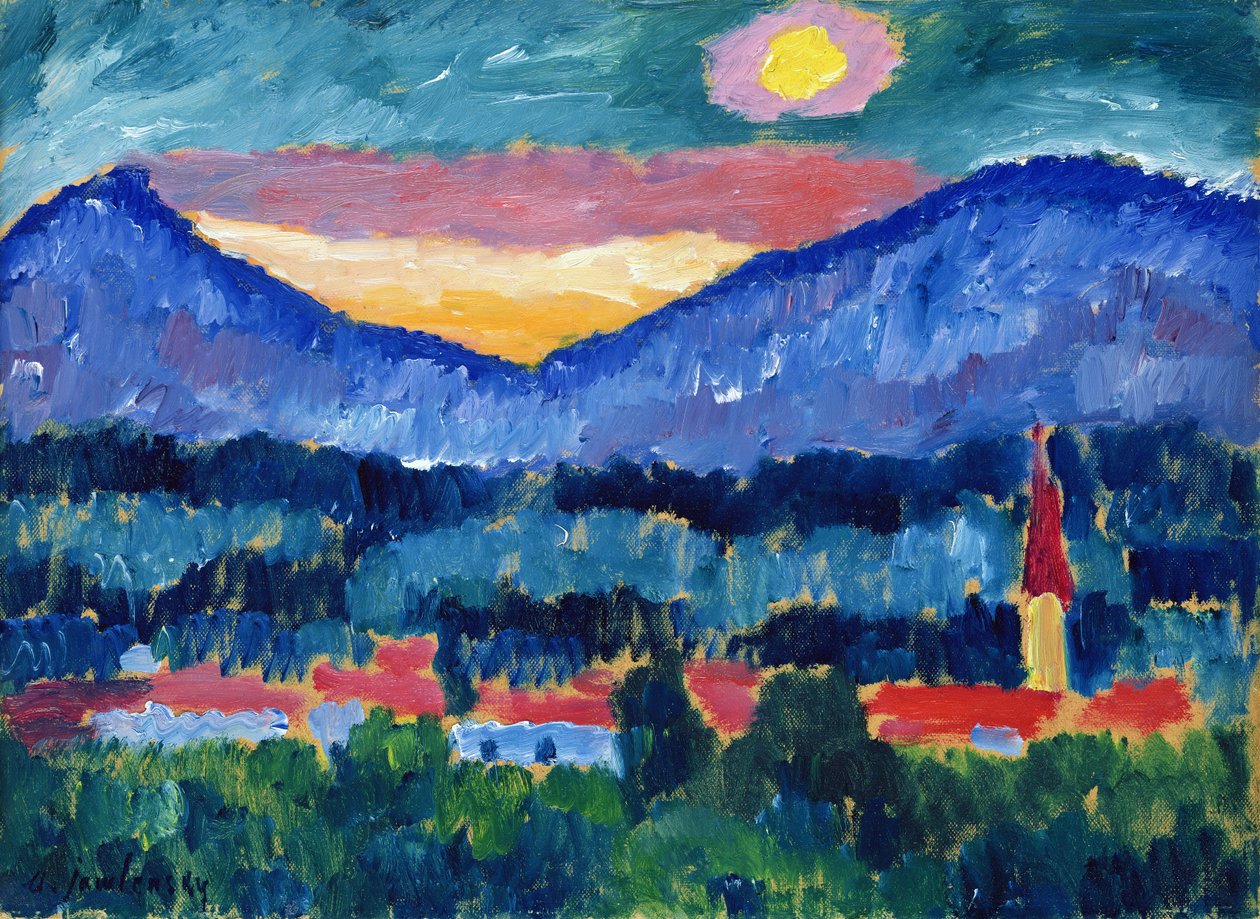 Pueblo de montaña, 1910 de Alexej von Jawlensky