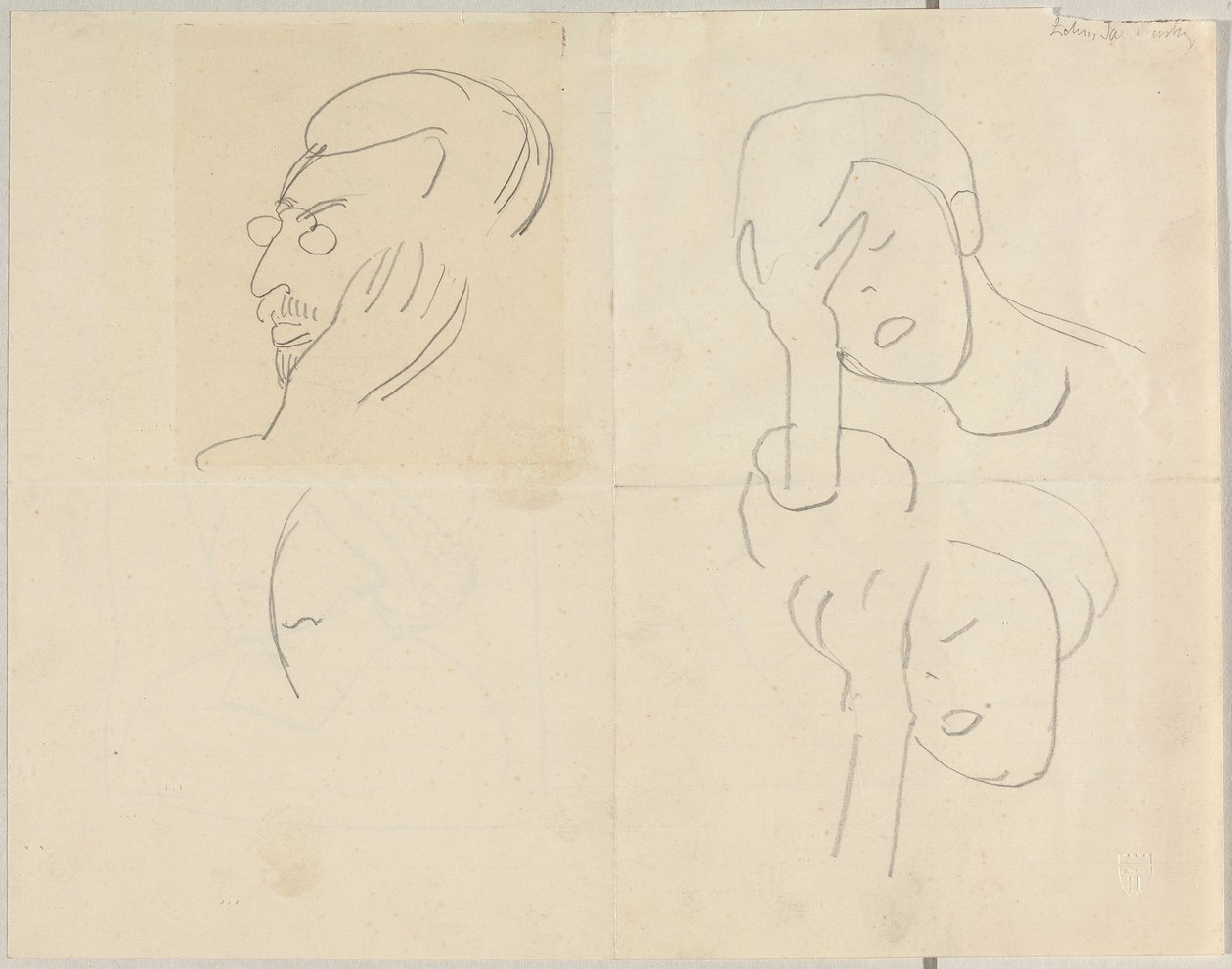 Bildnisskizze Kandinsky de Alexej von Jawlensky