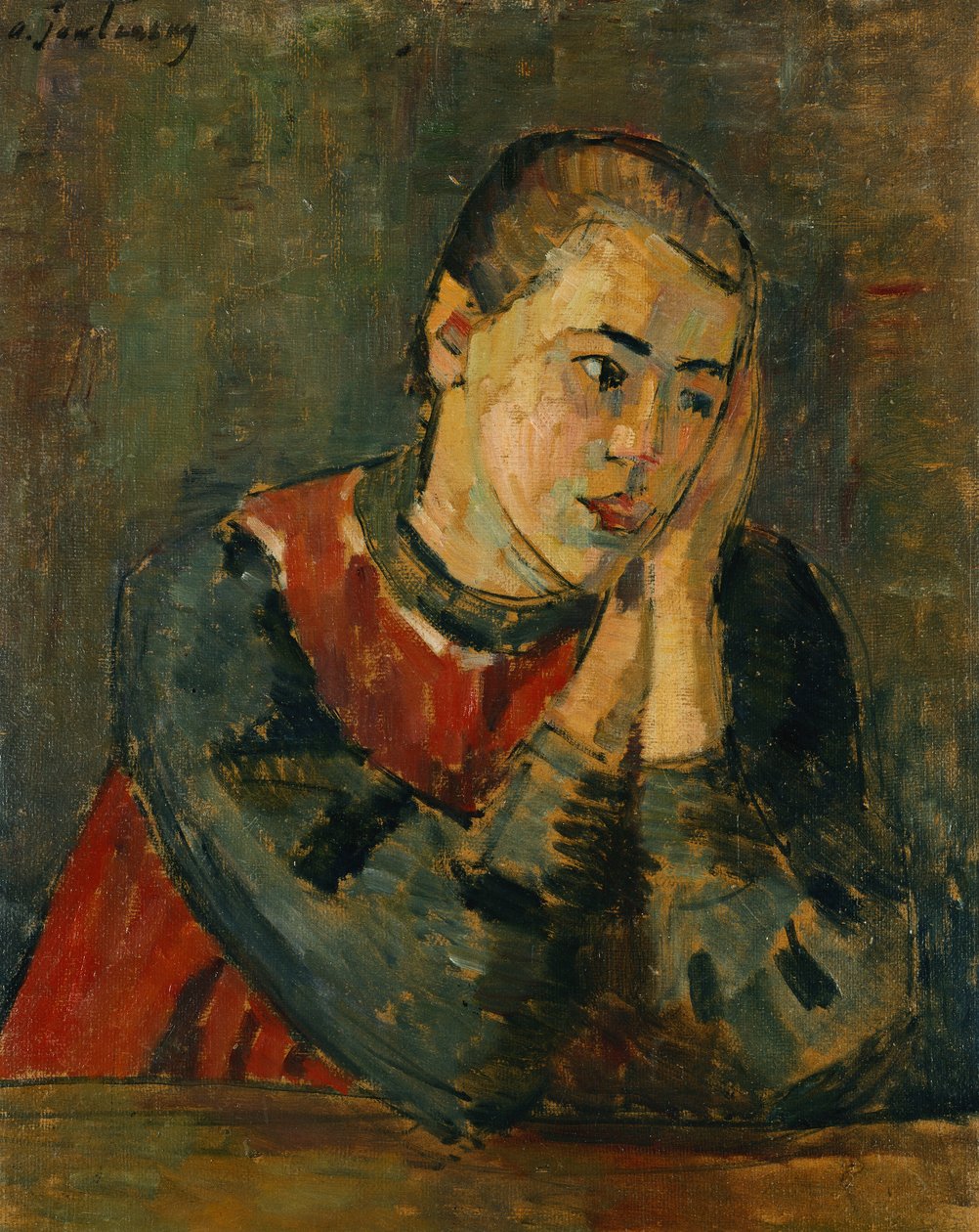 Niño con cabeza recortada; Kind mit Gestutztem Kopf, 1906 de Alexej von Jawlensky
