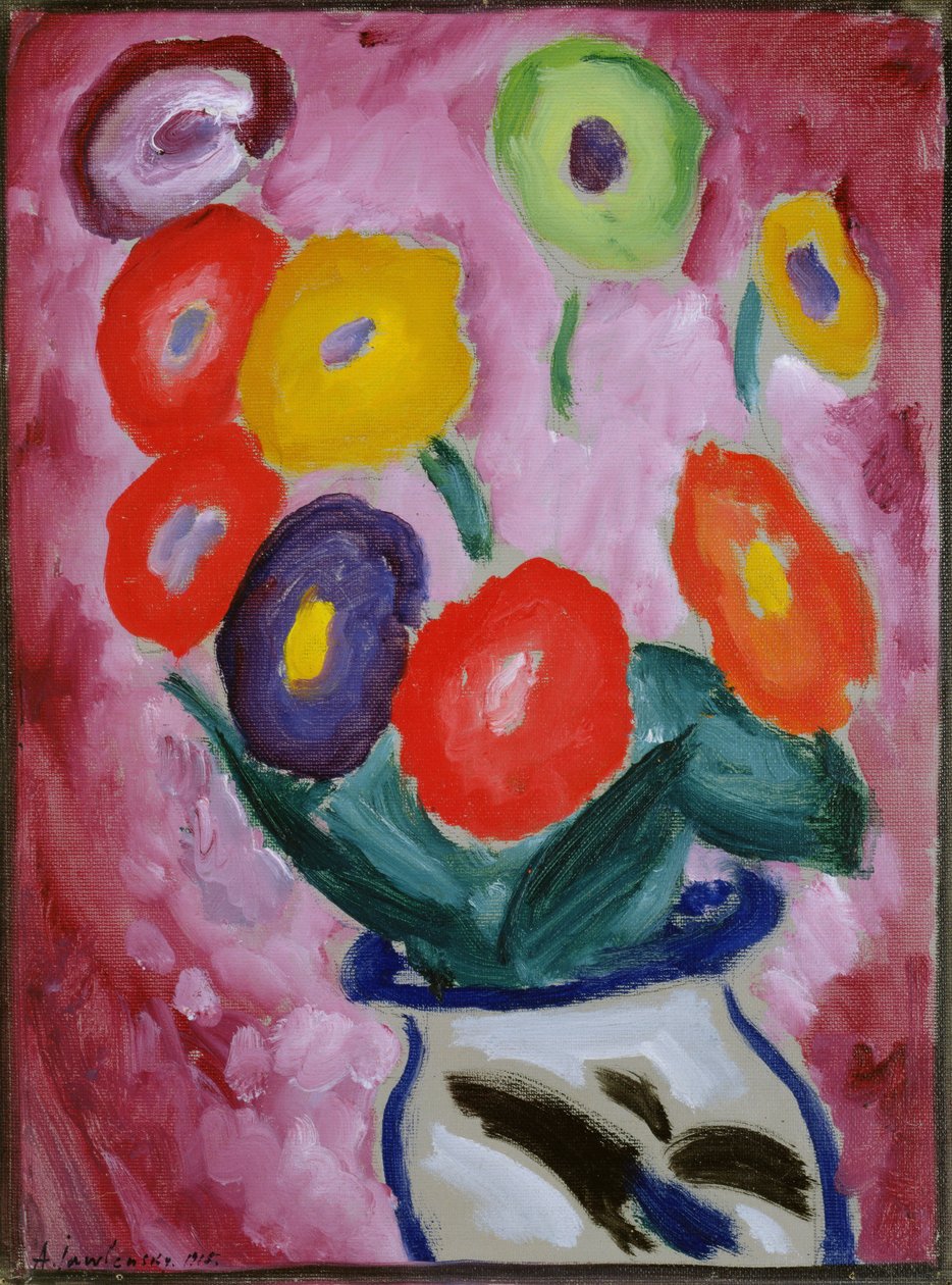 Naturaleza muerta floral, 1915 de Alexej von Jawlensky