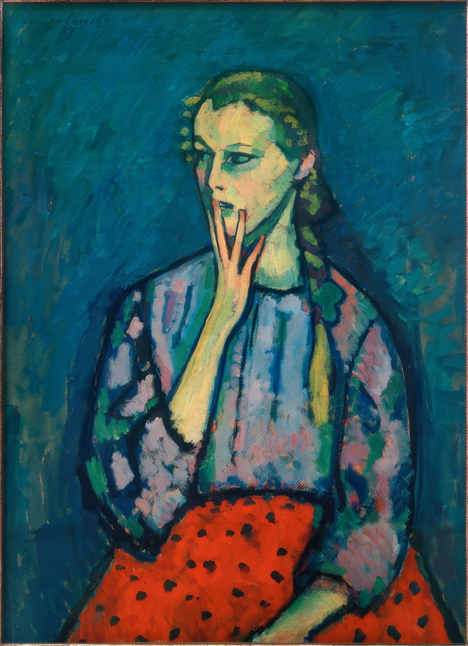 Retrato de niña, 1909 de Alexej von Jawlensky
