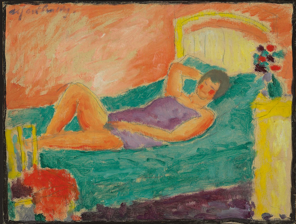 Niña reclinada de Alexej von Jawlensky