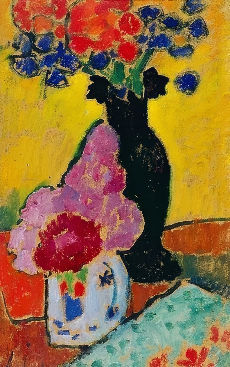 Naturaleza muerta con jarrón negro de Alexej von Jawlensky