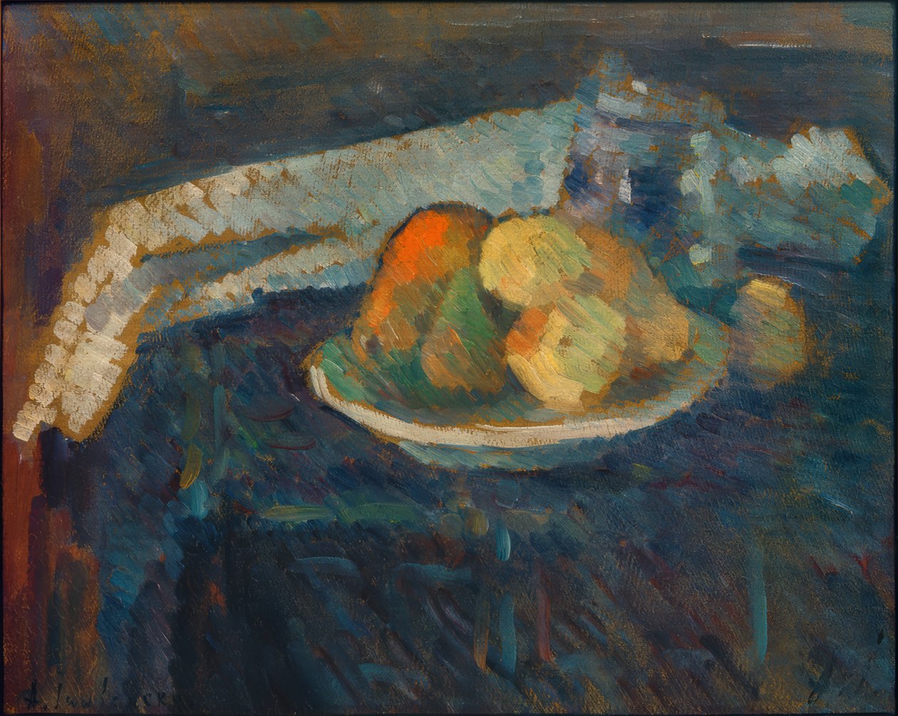 Naturaleza muerta con servilleta de Alexej von Jawlensky