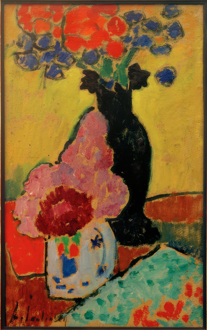 Naturaleza muerta con jarrón negro de Alexej von Jawlensky