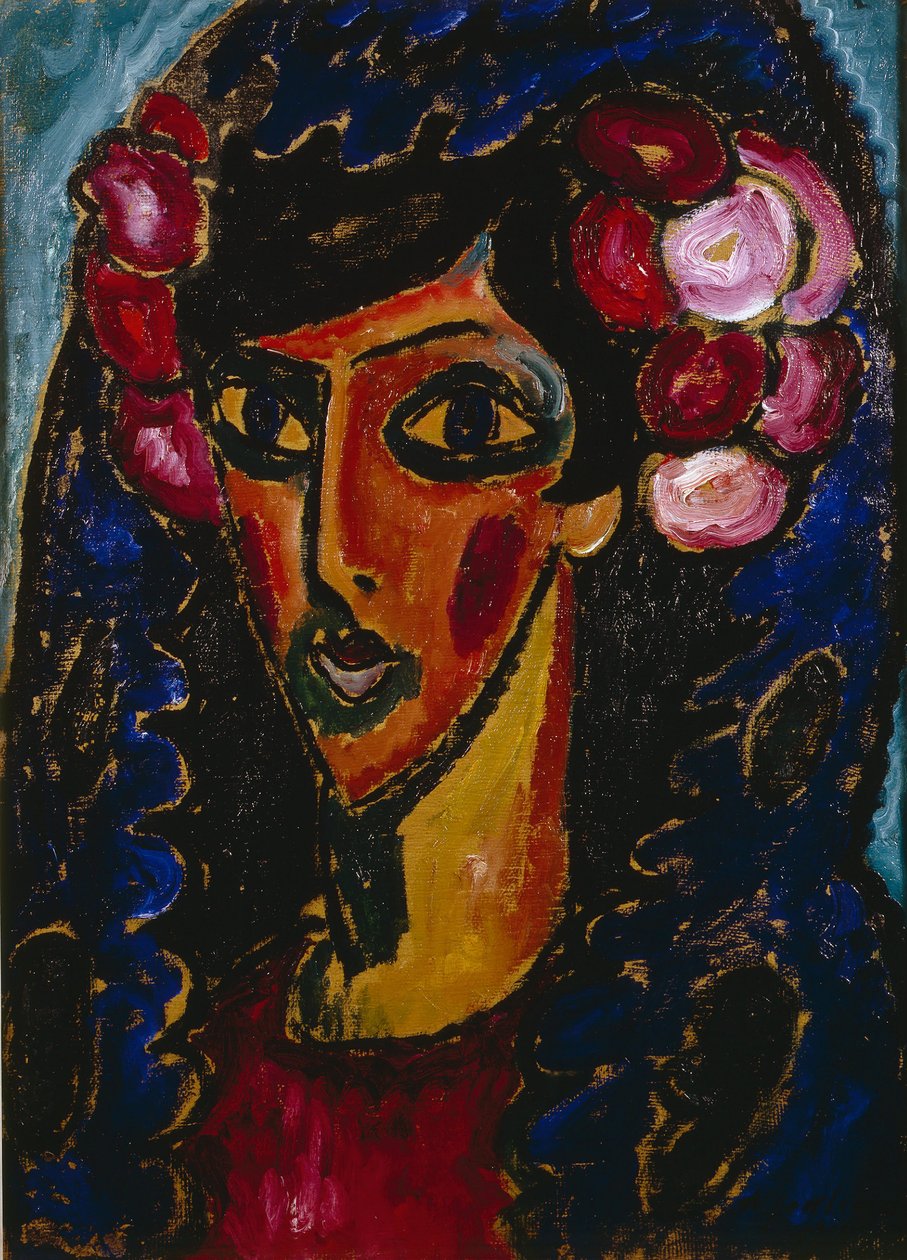 La Mantilla Azul, 1913 de Alexej von Jawlensky