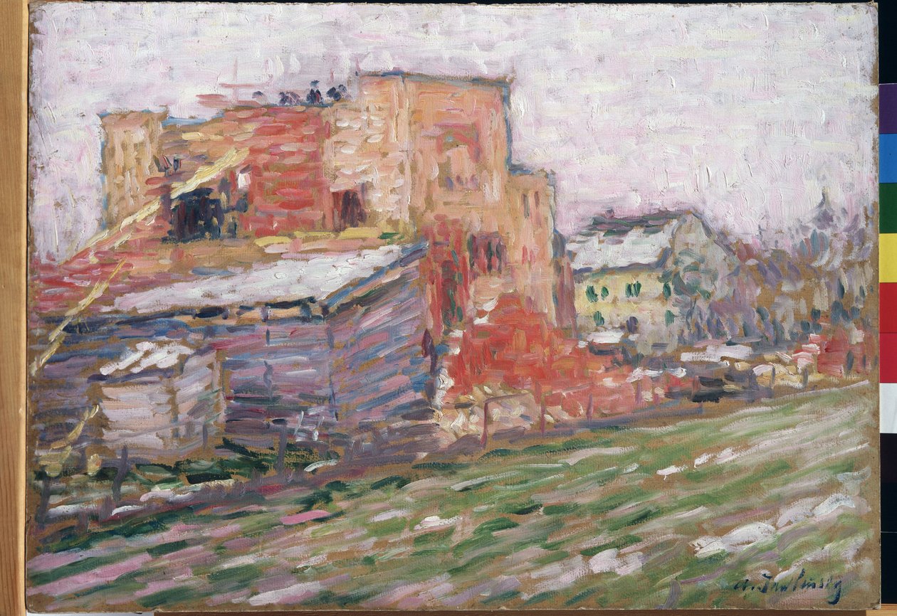 Pintura ""Vista de una calle"" de Alexei von Javlensky (Alexej von Jawlensky) (1864-1941) 1905 Museo de Arte Regional M. Vrubel, Omsk de Alexej von Jawlensky