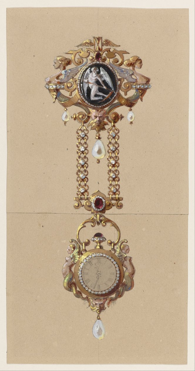 Diseño para un Chatelaine con Reloj de Alexis Falize