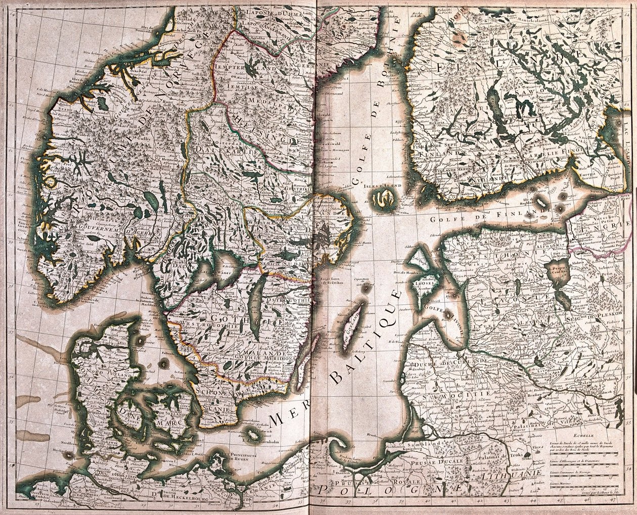Noruega, Dinamarca, Finlandia y el mar Báltico - por A de Alexis Hubert Jaillot