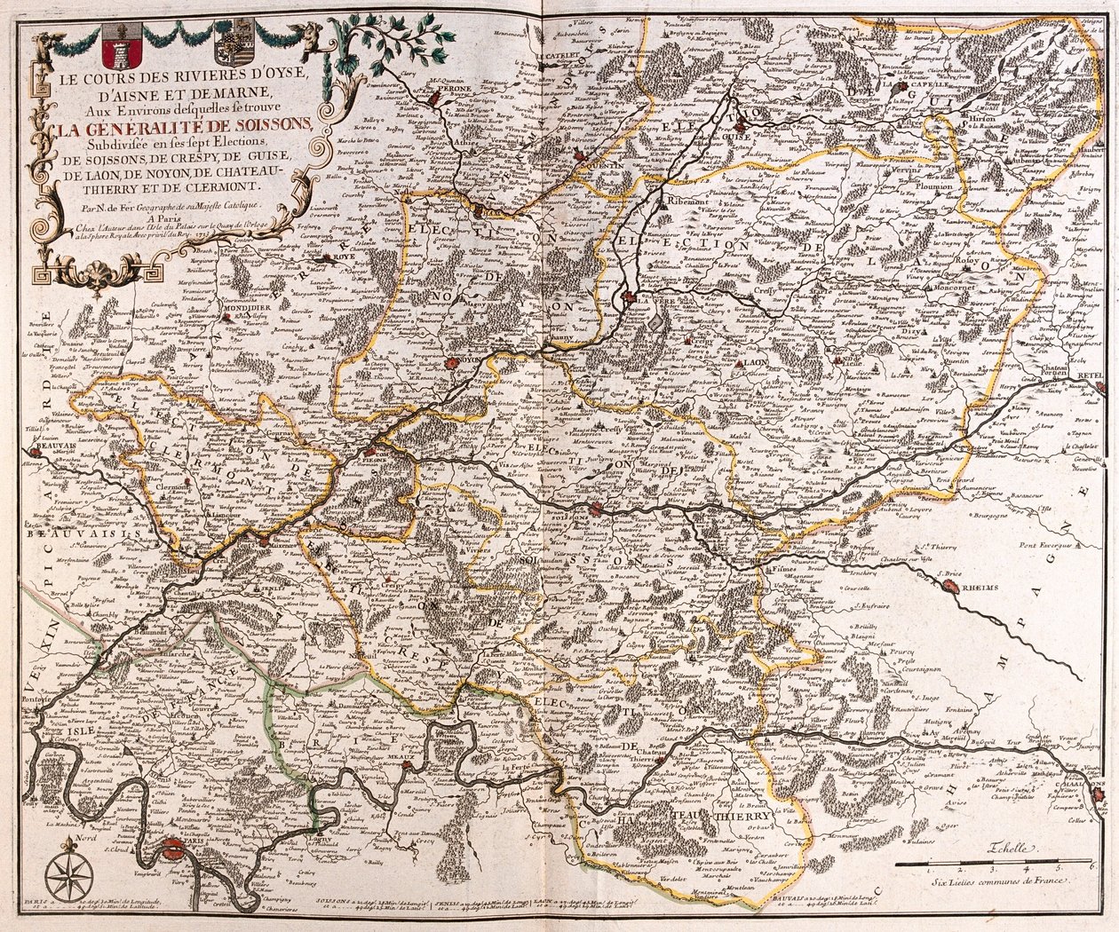 El río Oise, Aisne y Marne, Francia - por A de Alexis Hubert Jaillot