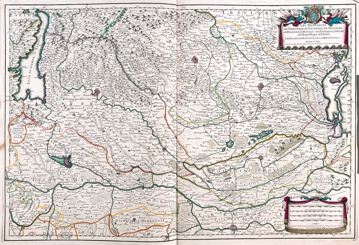 Verona, Vicenza, Padua, Polesine y Rovigo, Italia - por A de Alexis Hubert Jaillot