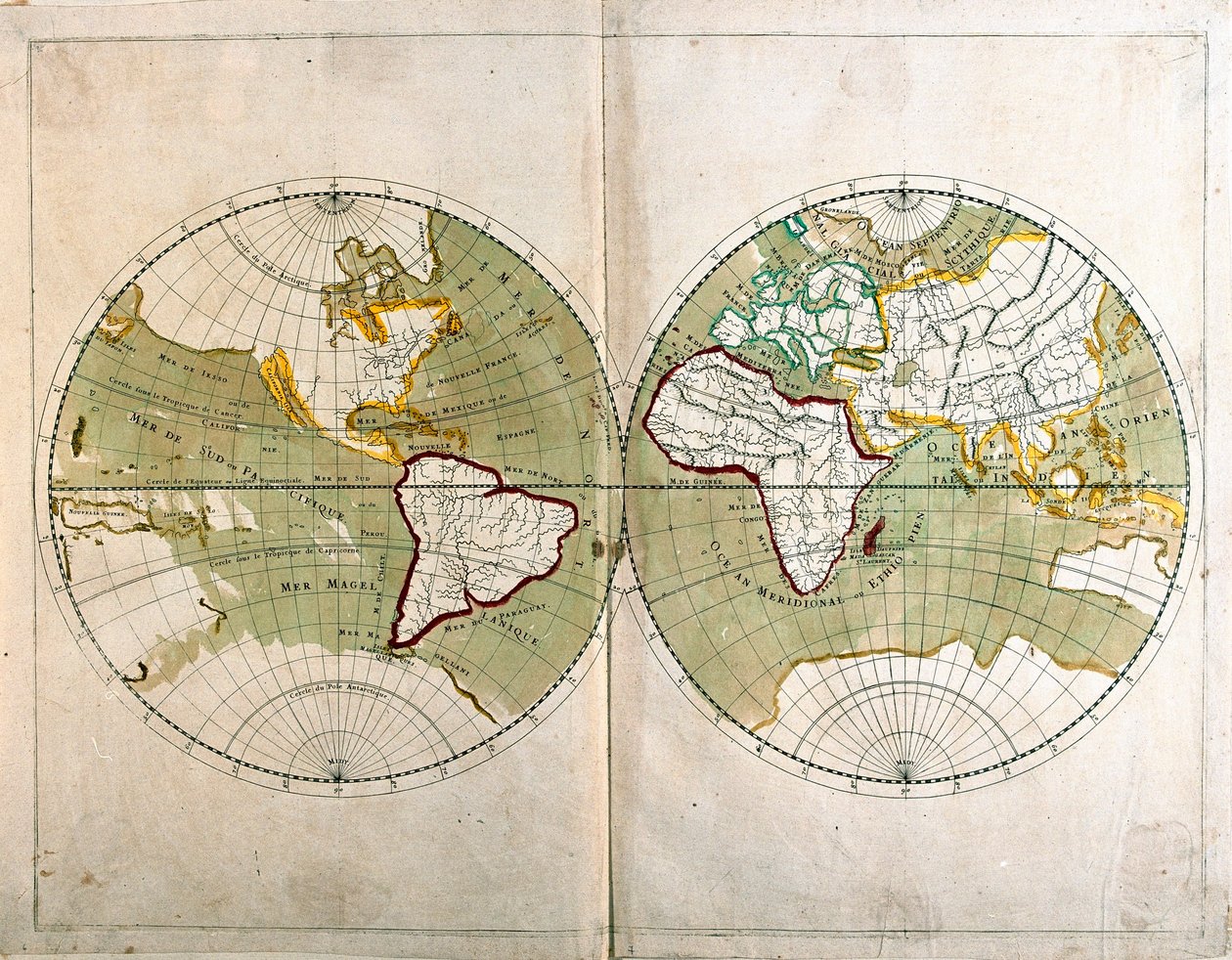 Mapa mundial de Alexis Hubert Jaillot