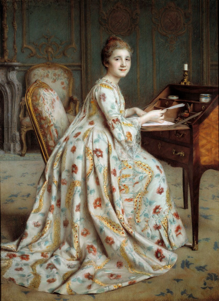 Retrato de la marquesa Dubois Mouchet Pintura de Alexis Axilette (1860-1931) Siglo XIX Angers, Museo de Bellas Artes de Alexis Axilette