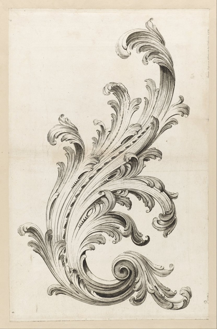 Diseño de hoja de acanto de Alexis Peyrotte