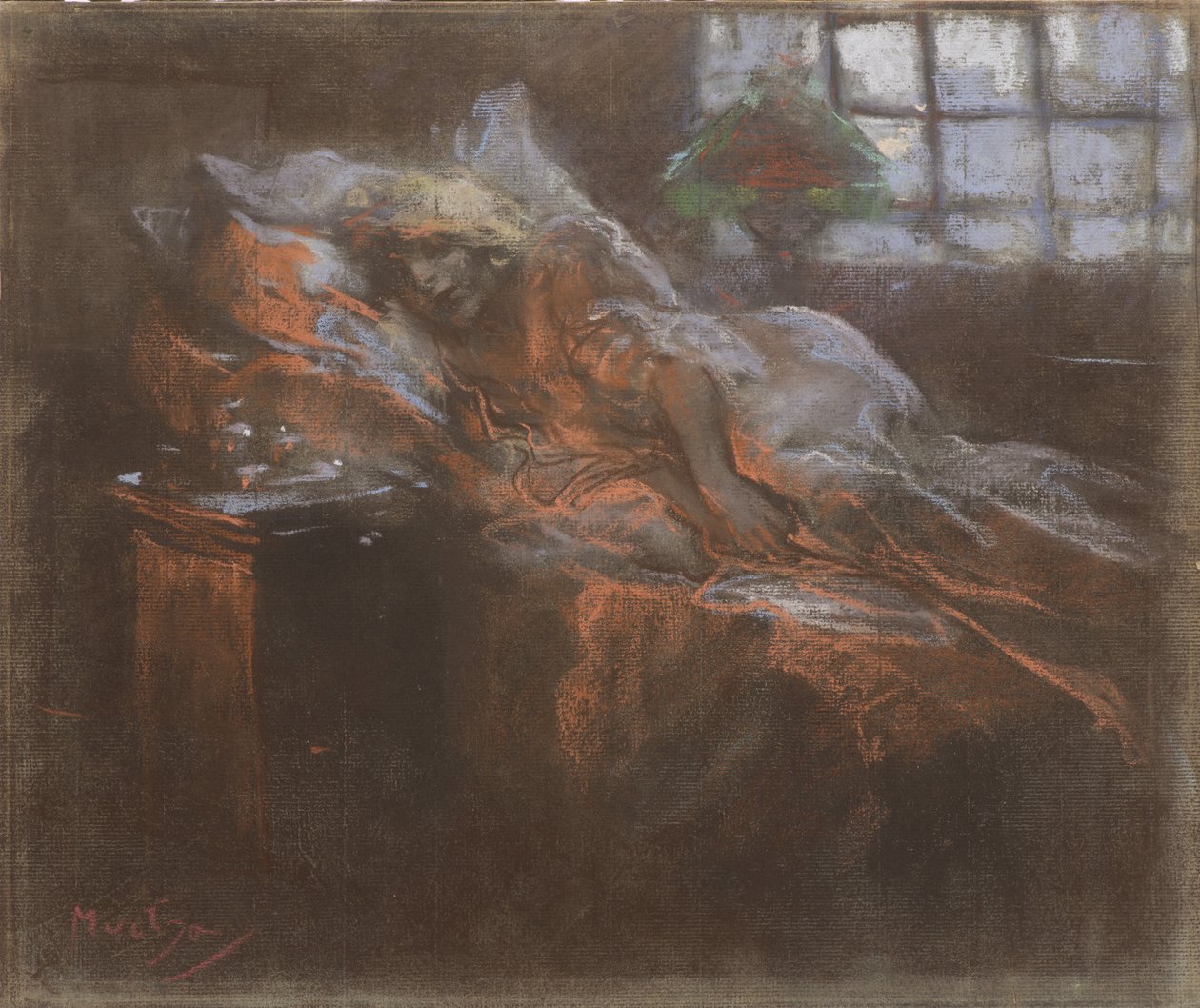 Soñando de Alfons Marie Mucha
