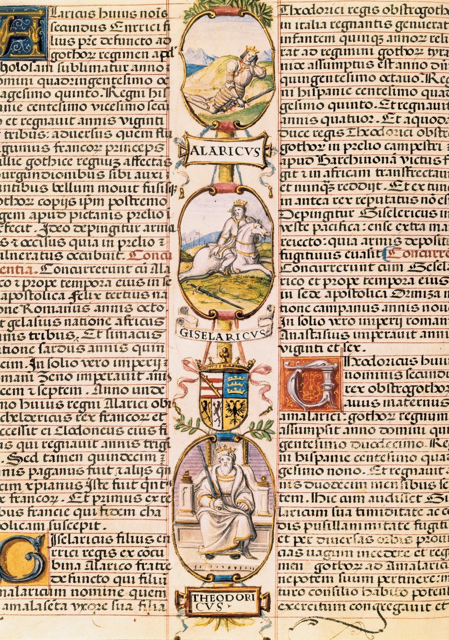 Árbol genealógico de los reyes de los reinos de Asturias y León, de la "Genealogía de los reyes de España" de Alonso de Cartagena de Alfonso de Cartagena