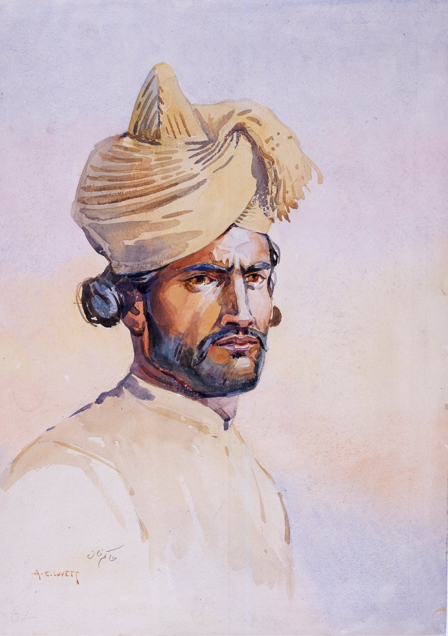 Soldado del 82º Punjabis, Awan, ilustración para 