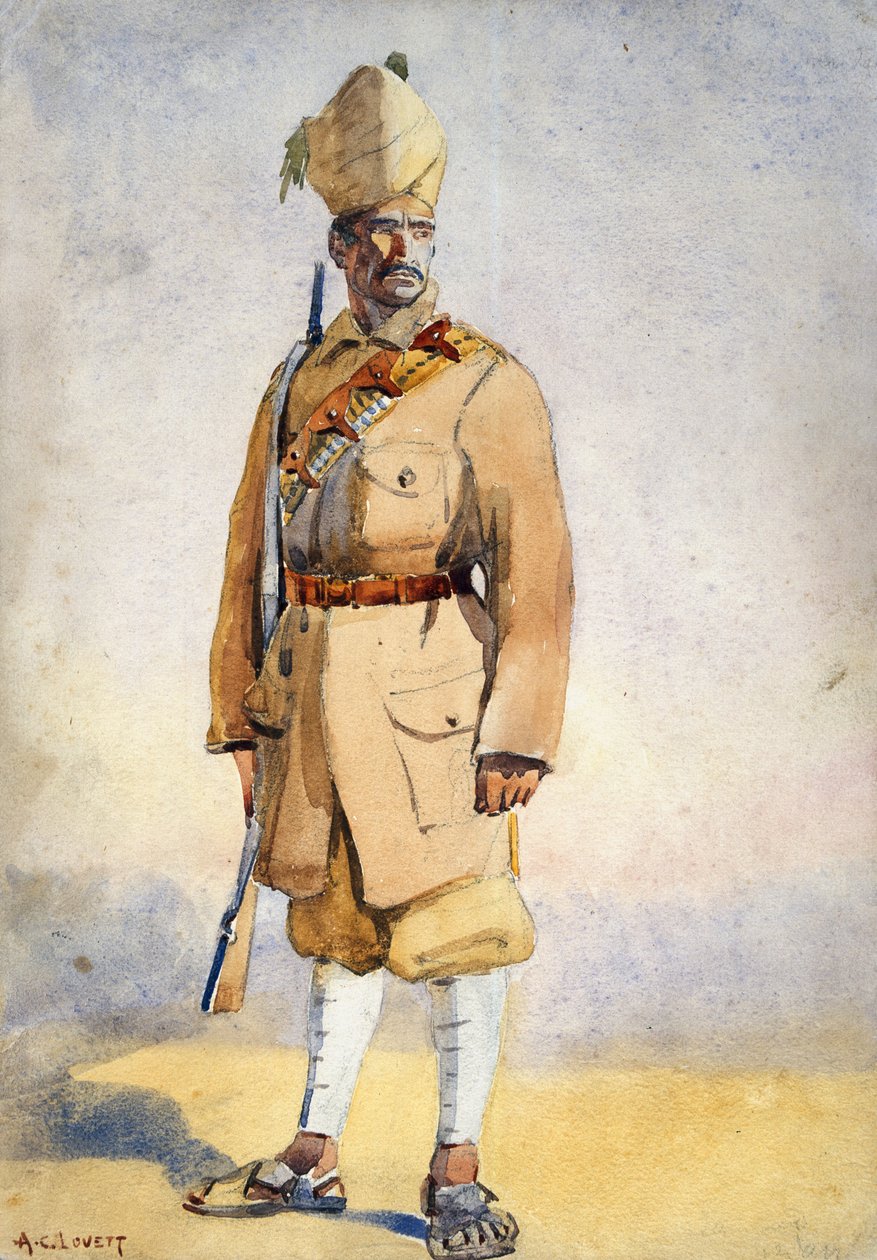 Soldado de los Rifles de Khyber, ilustración para 