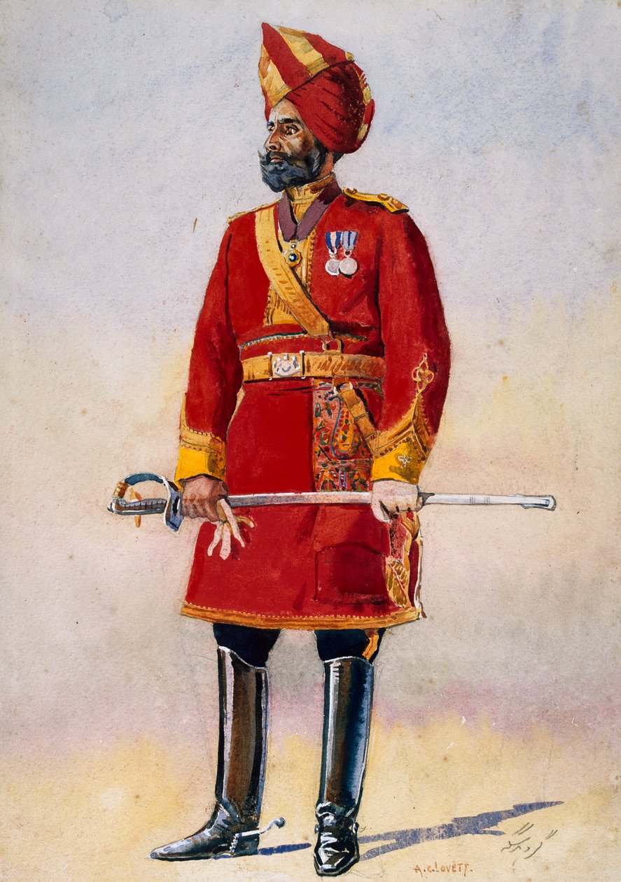El comandante de la infantería de Bharatpur, ilustración para 