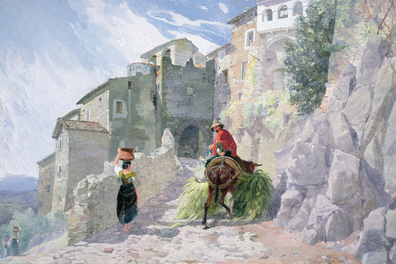 El monasterio de San Rocco, Olevano, siglo XIX de Alfred Downing Fripp