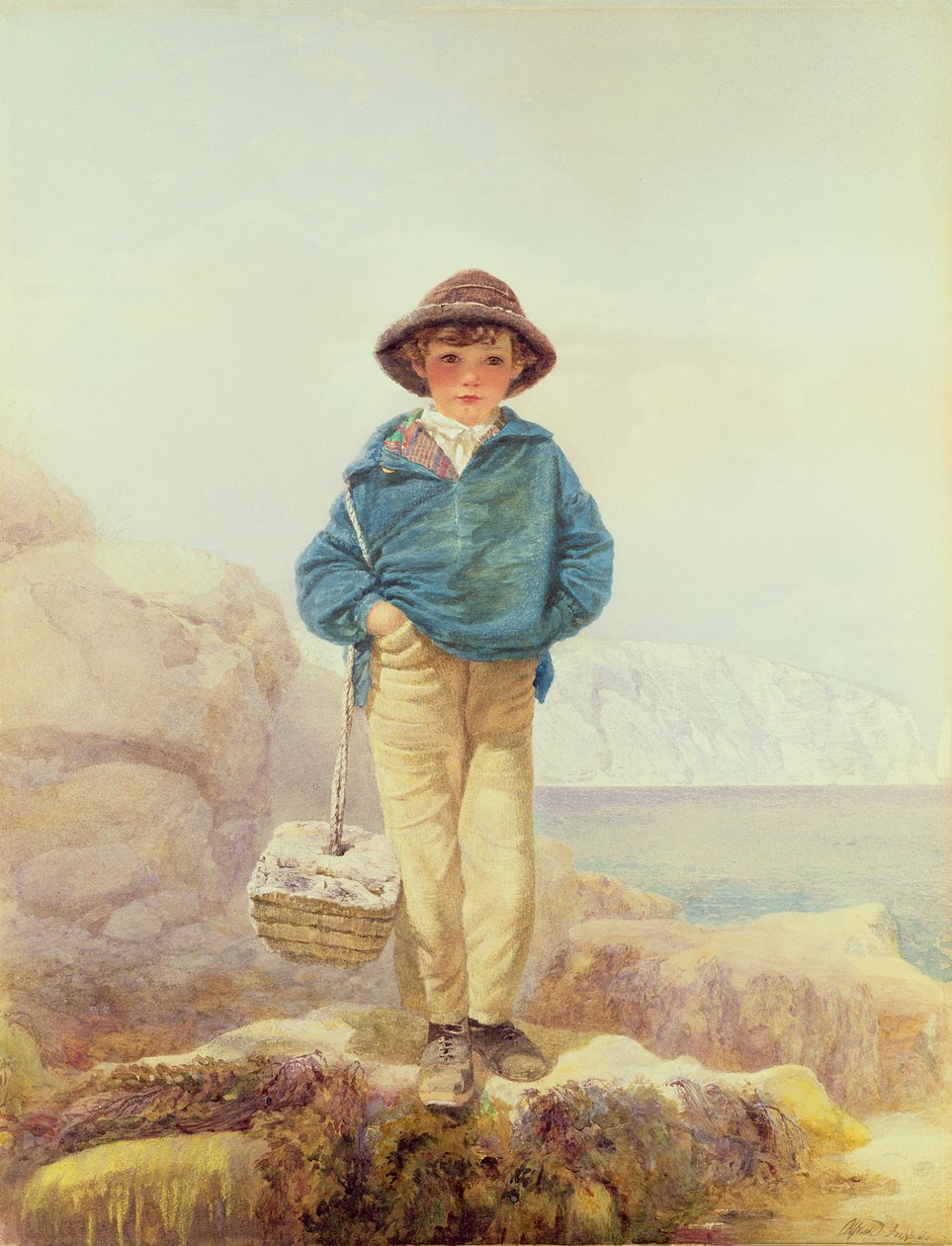 Joven Inglaterra - Un niño pescador de Alfred Downing Fripp