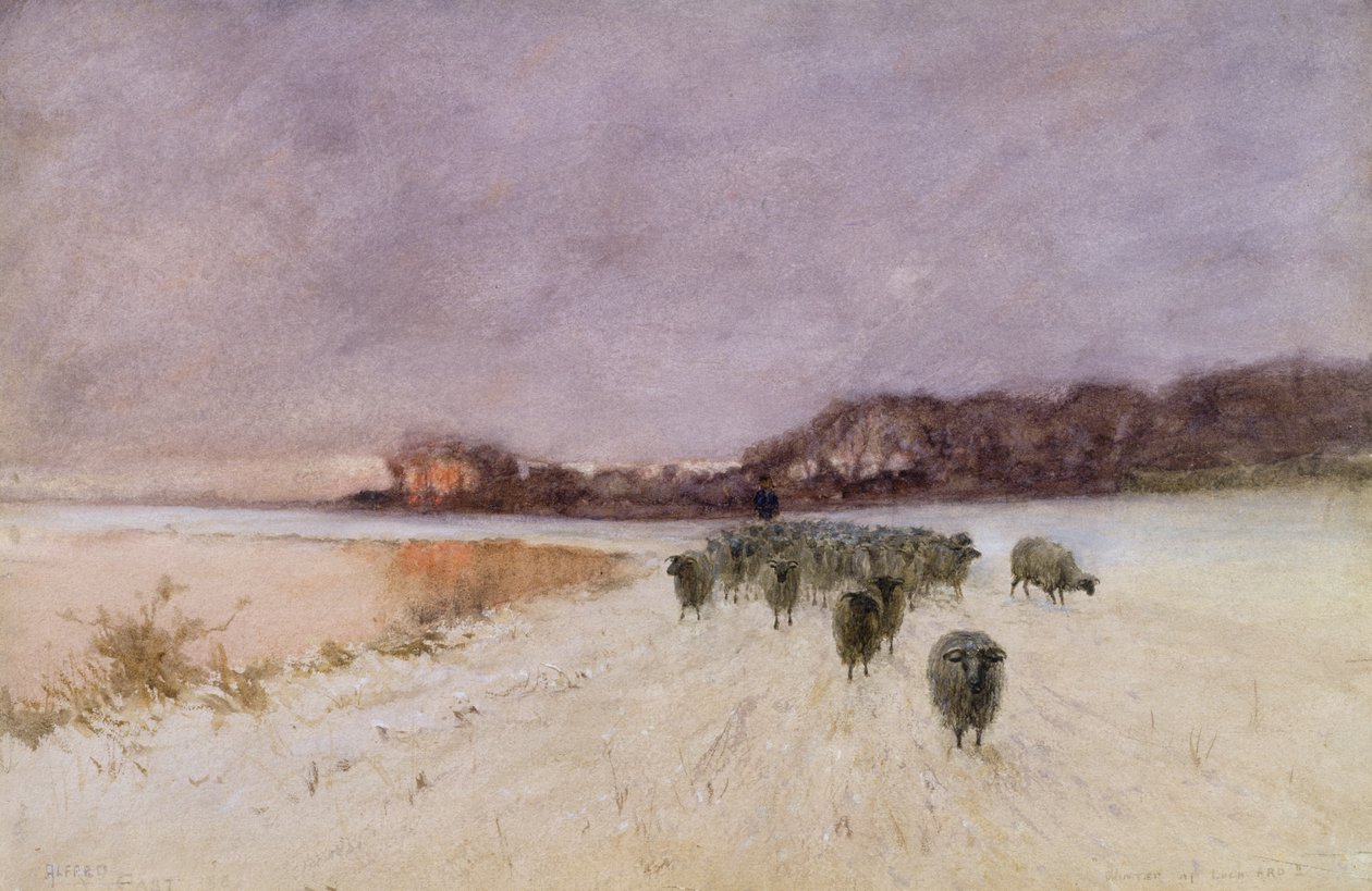 Invierno en Loch Ard de Alfred East