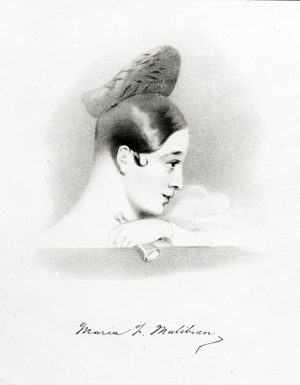 Marie Malibran, grabado por Richard James Lane, 1836 de Alfred Edward Chalon