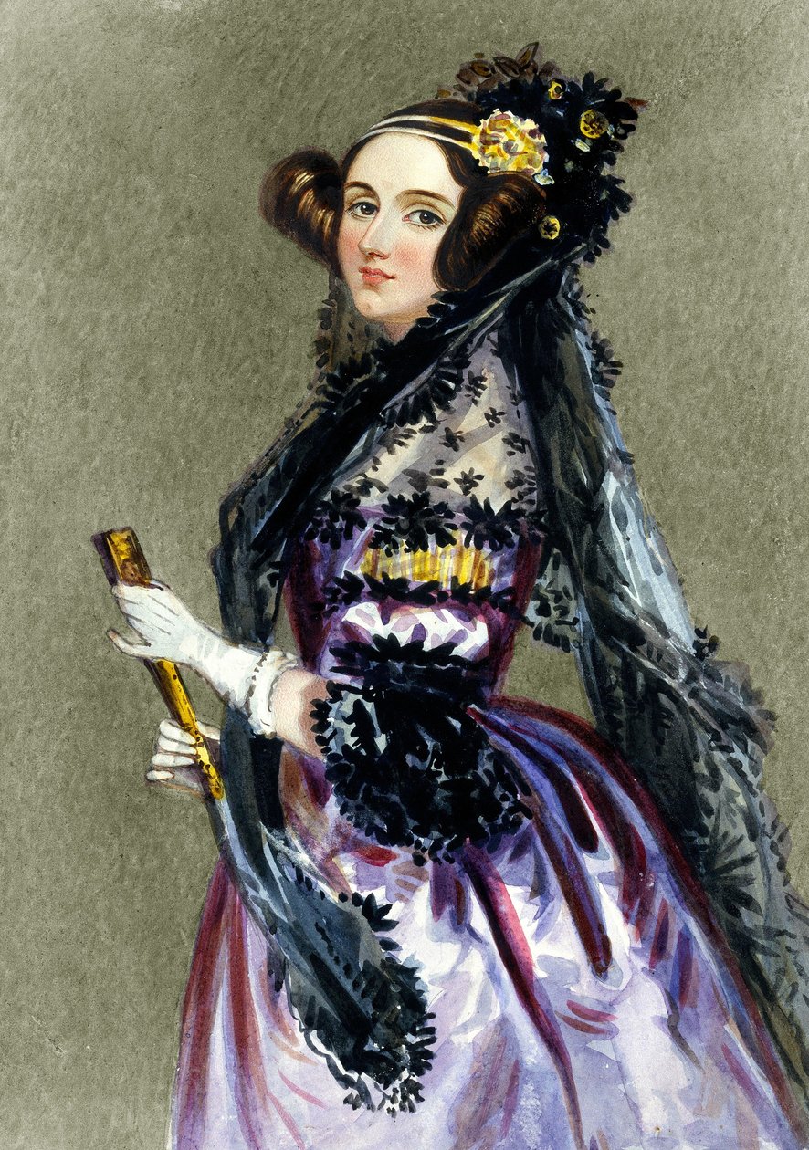 Retrato de Augusta Ada King (1815 - 1852), Condesa de Lovelace de Alfred Edward Chalon