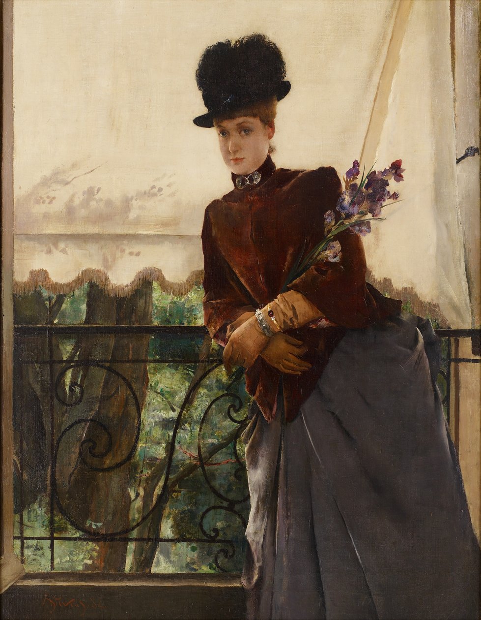 Retrato de Mademoiselle Dubois, 1884 de Alfred Emile Stevens