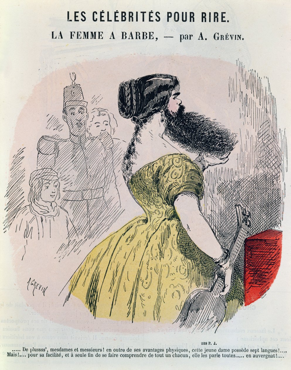 Una dama barbuda, c.1860 de Alfred Grevin