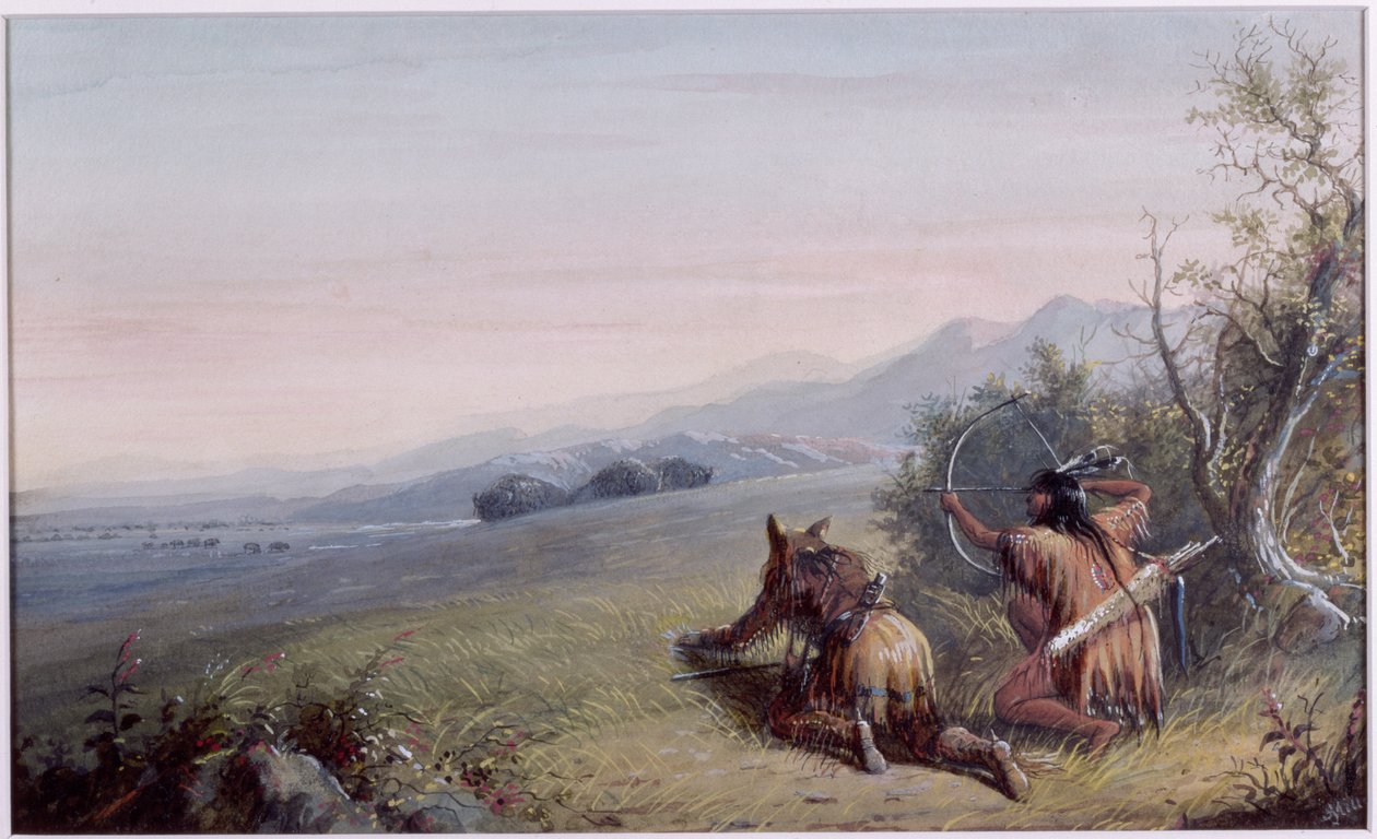 Aproximándose a Búfalo, 1837 de Alfred Jacob Miller