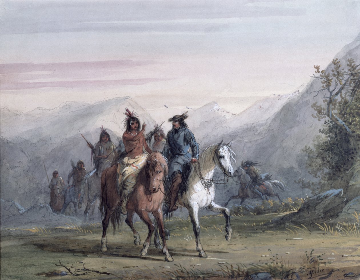 Conversando por señas de Alfred Jacob Miller